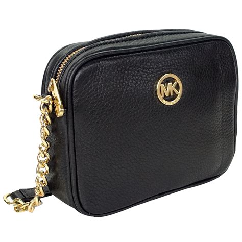 black leather michael kors purse|michael kors purses small black.